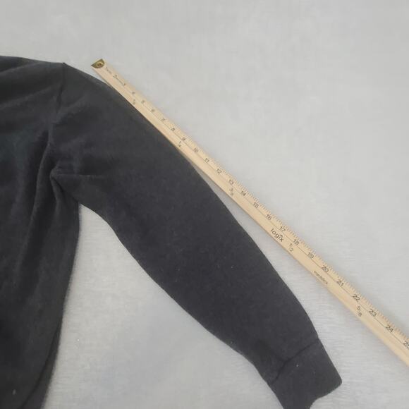 JWN mens sweater Charcoal  Italian Merino wool Size Large Fisherman quiet luxury - Picture 6 of 8